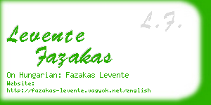 levente fazakas business card